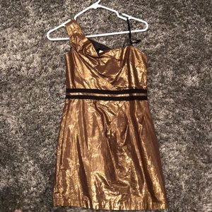 BCBG gold dress